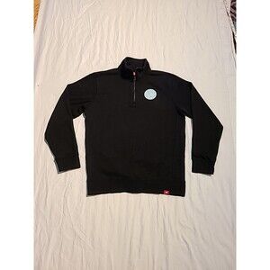 Sportiqe Mens 1/4 Zip Sweatshirt Med Black Long Sleeve